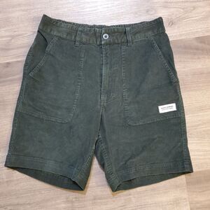 Banks Journal Mens Sz 26 Pull On Corduroy Shorts Dark Green